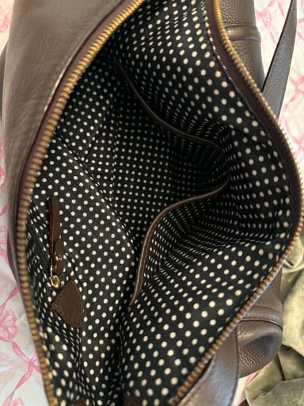KATE SPADE LARGE DARK BROWN SHOULDER BAG - Picture 3 of 4